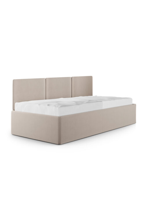 Łóżko z panelami ściennymi SOFA BOX TEXTI