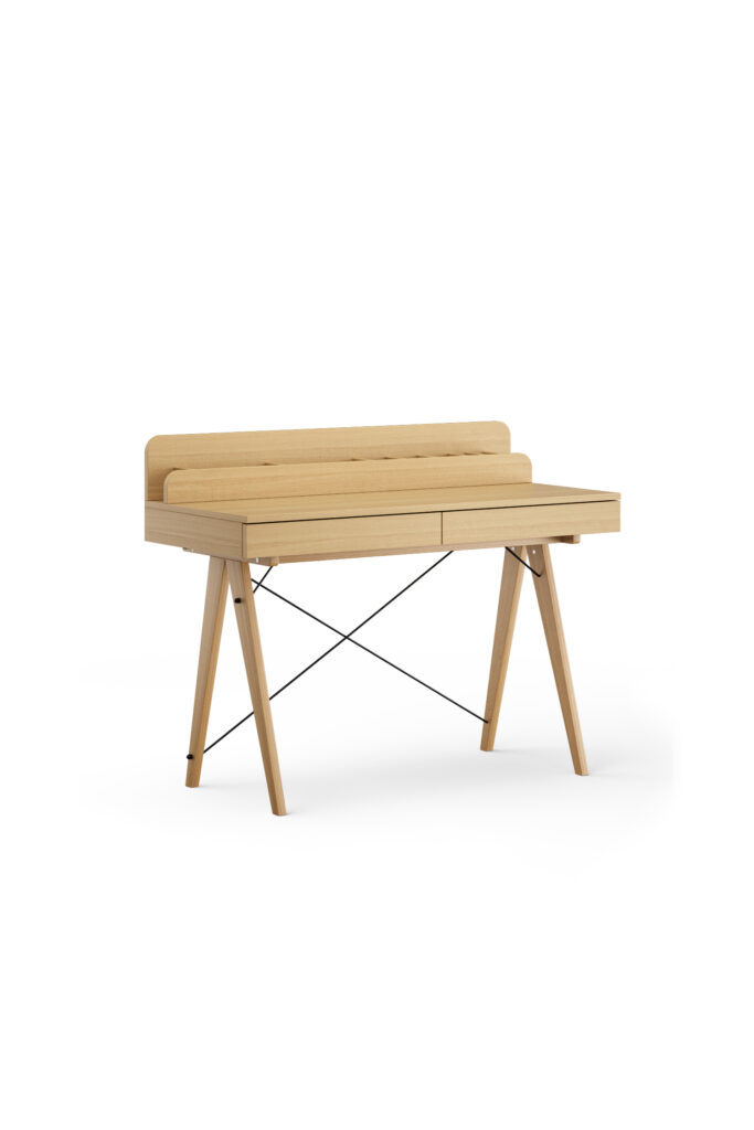 Drewniane biurko BASIC z pionową nadstawką VERTICAL