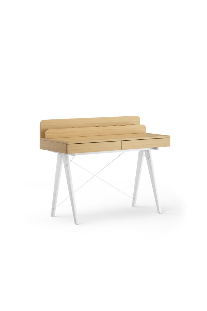Drewniane biurko BASIC z pionową nadstawką VERTICAL