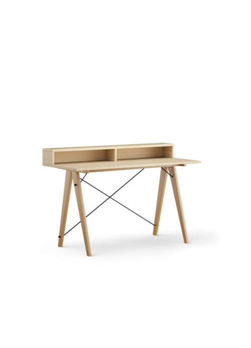 Drewniane biurko SLIM+ HORIZONTAL z poziomą nadstawką
