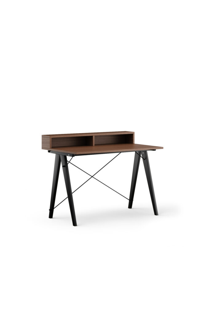 Drewniane biurko SLIM+ HORIZONTAL z poziomą nadstawką