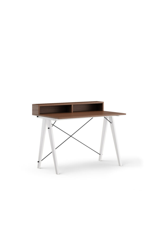 Drewniane biurko SLIM+ HORIZONTAL z poziomą nadstawką