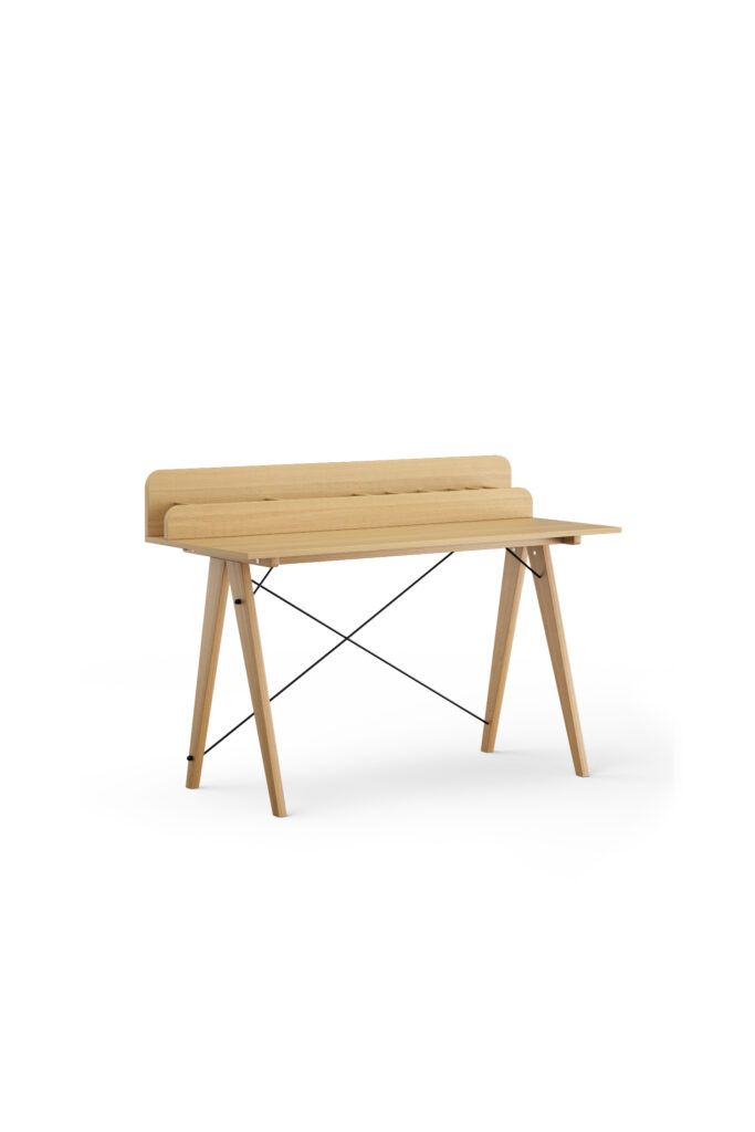 Drewniane biurko SLIM+ VERTICAL z pionową nadstawką