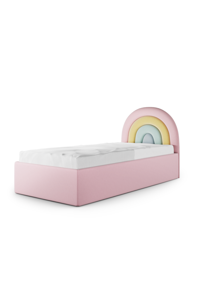 Łóżko RAINBOW TĘCZA BOX TEXTI