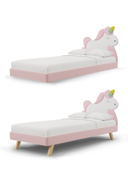 Łóżko dziecięce jednorożec UNICORN LEGS TEXTI
