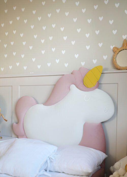 Łóżko jednorożec UNICORN LEGS TEXTI 90x200cm