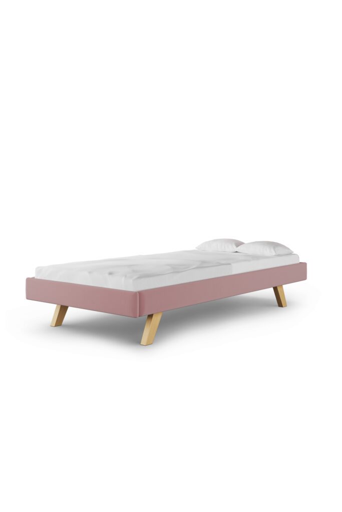 Minimalistyczne tapicerowane łóżko na nóżkach SOFA LEGS TEXTI