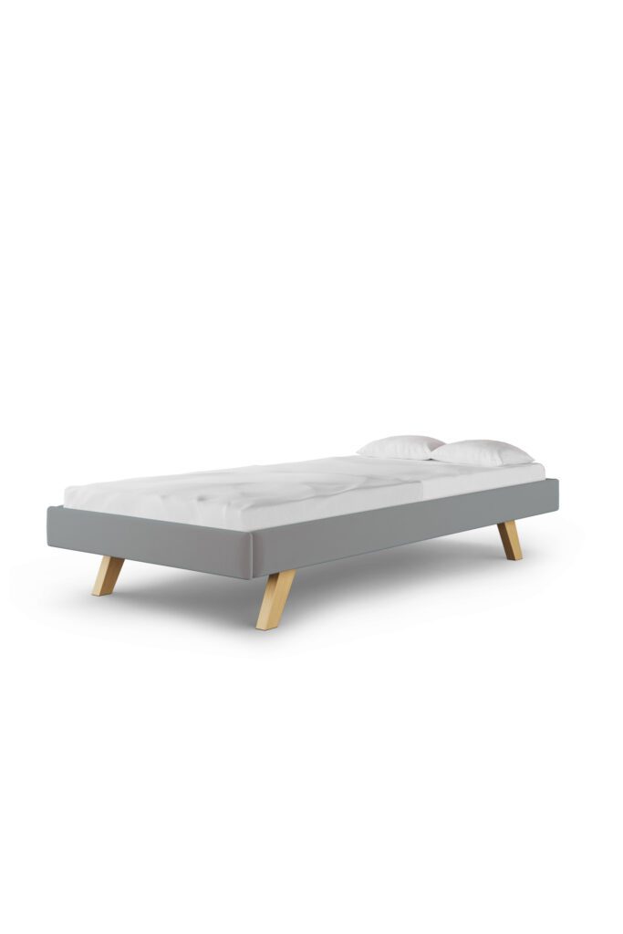 Minimalistyczne tapicerowane łóżko na nóżkach SOFA LEGS TEXTI