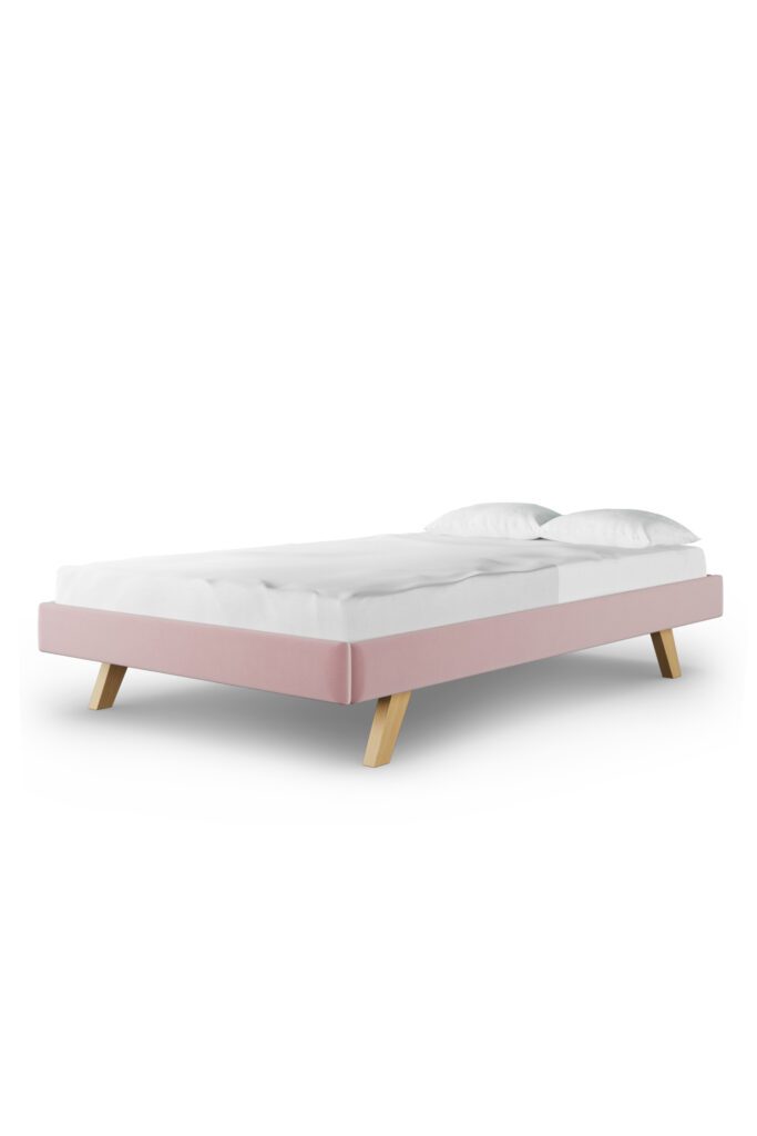 Minimalistyczne tapicerowane łóżko na nóżkach SOFA LEGS TEXTI