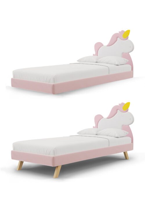 Łóżko jednorożec UNICORN LEGS TEXTI 90x200cm