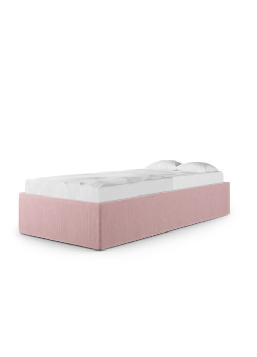Tapicerowane łóżko z dużym pojemnikiem SOFA BOX TEXTI