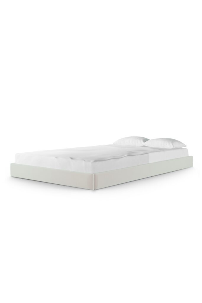Minimalistyczne tapicerowane łóżko na nóżkach SOFA LEGS TEXTI