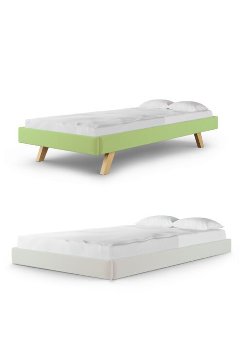 Minimalistyczne tapicerowane łóżko na nóżkach SOFA LEGS TEXTI