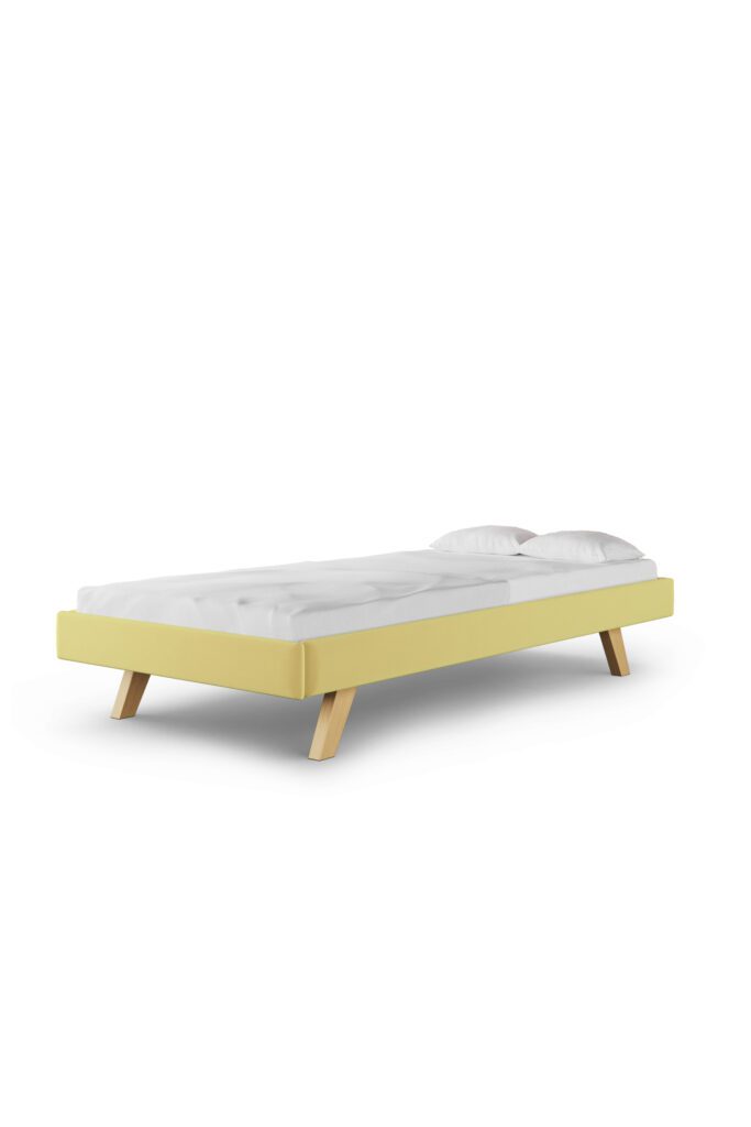 Minimalistyczne tapicerowane łóżko na nóżkach SOFA LEGS TEXTI