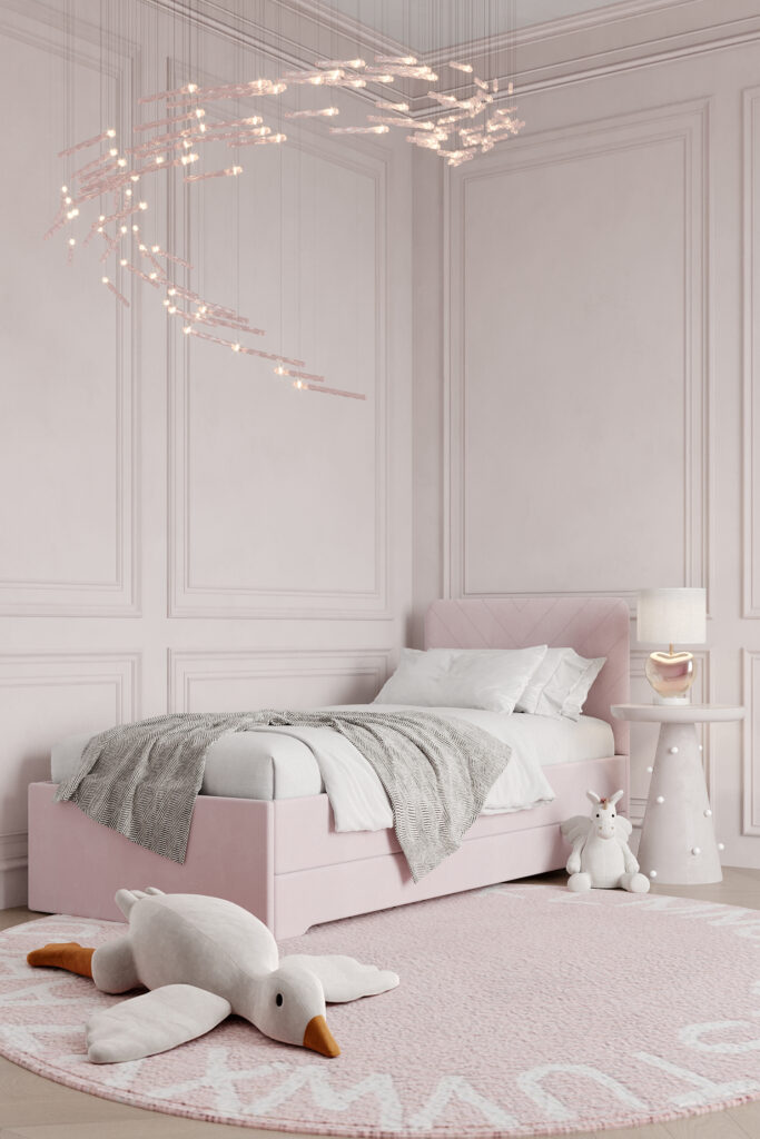 Łóżko z podwójnym spaniem DOUBLE BED jodełka Stitch