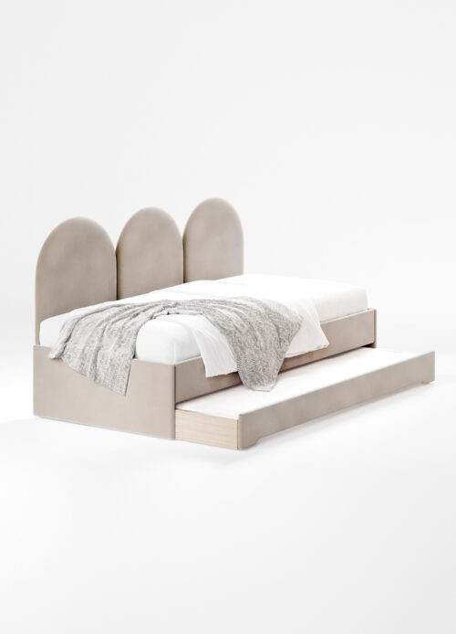 Dwuosobowe łóżko z panelami ściennymi DOUBLE BED