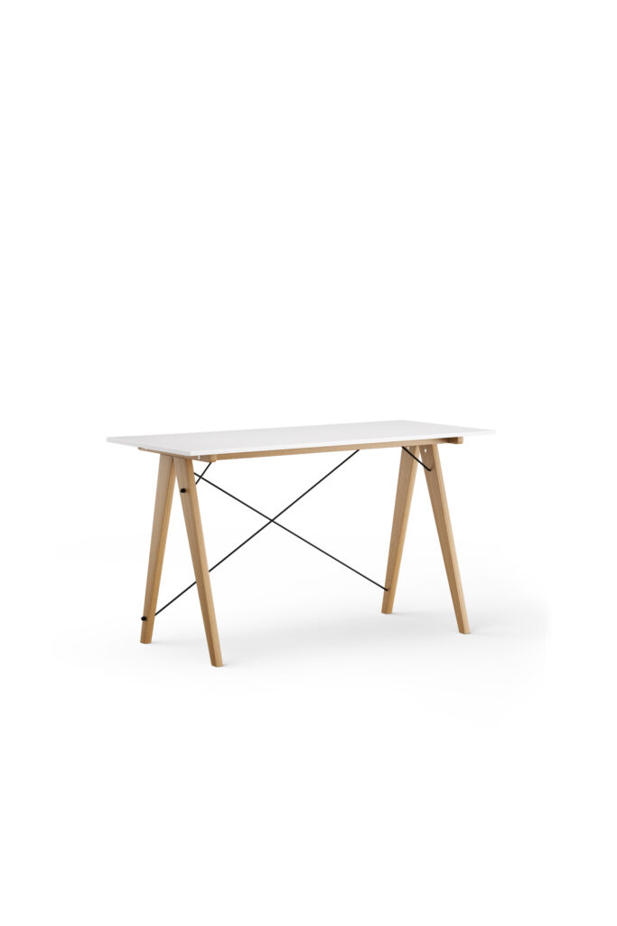 Białe biurko minimalistyczne SLIM