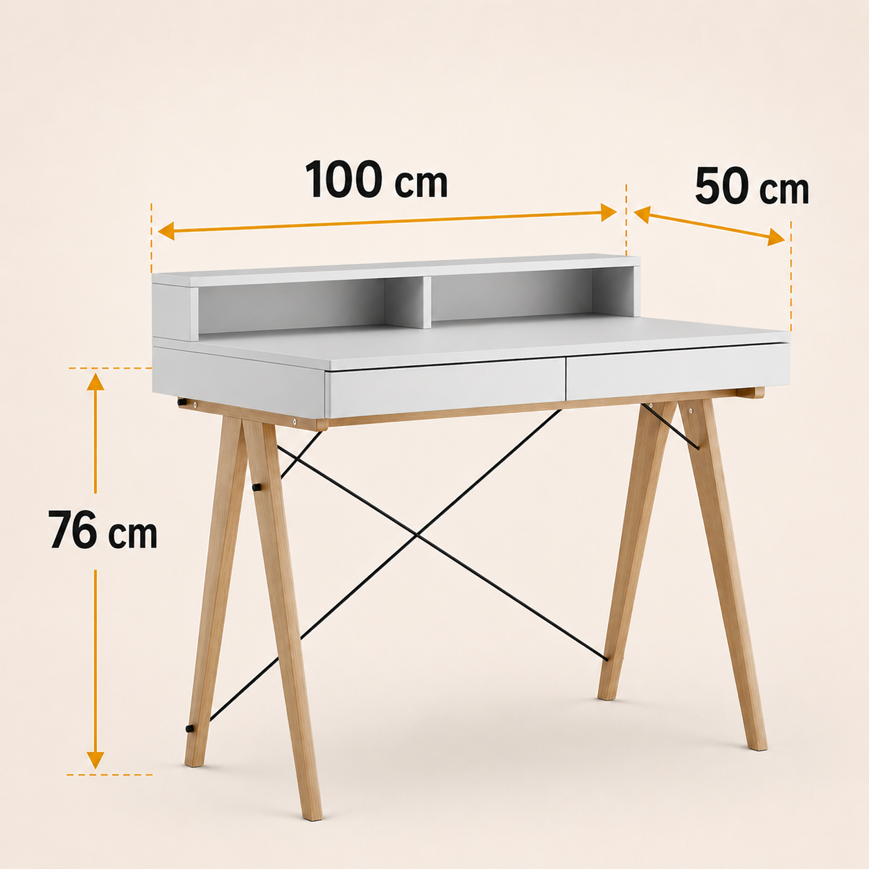 100 x 50 cm x wysokość 76cm – kompaktowe, idealne do małego pokoju