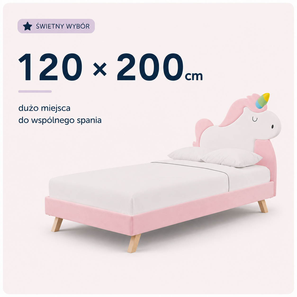 Łóżko do materaca 120 x 200 cm – najwięcej miejsca do wspólnego spania