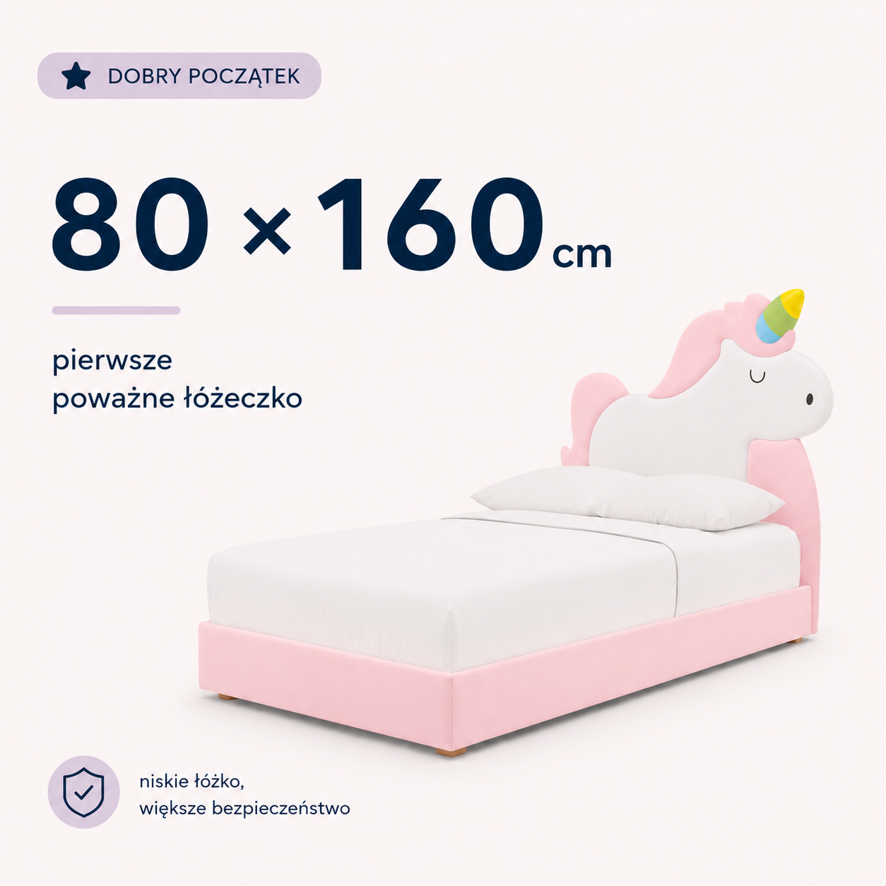 Łóżko do materaca 80 x 160 cm - najlepsze dla malucha
