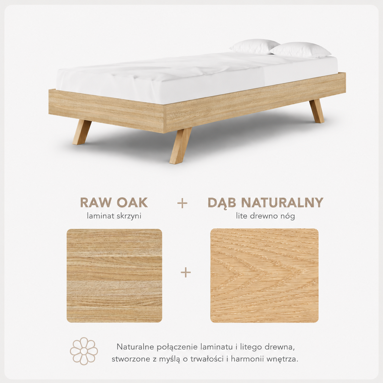 Rama Raw Oak, nóżki lity dąb